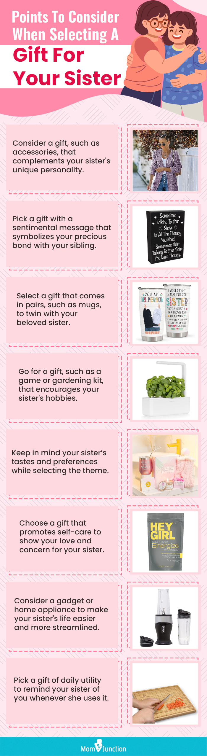 Points To Consider When Selecting A Gift For Your Sister (infographic)
