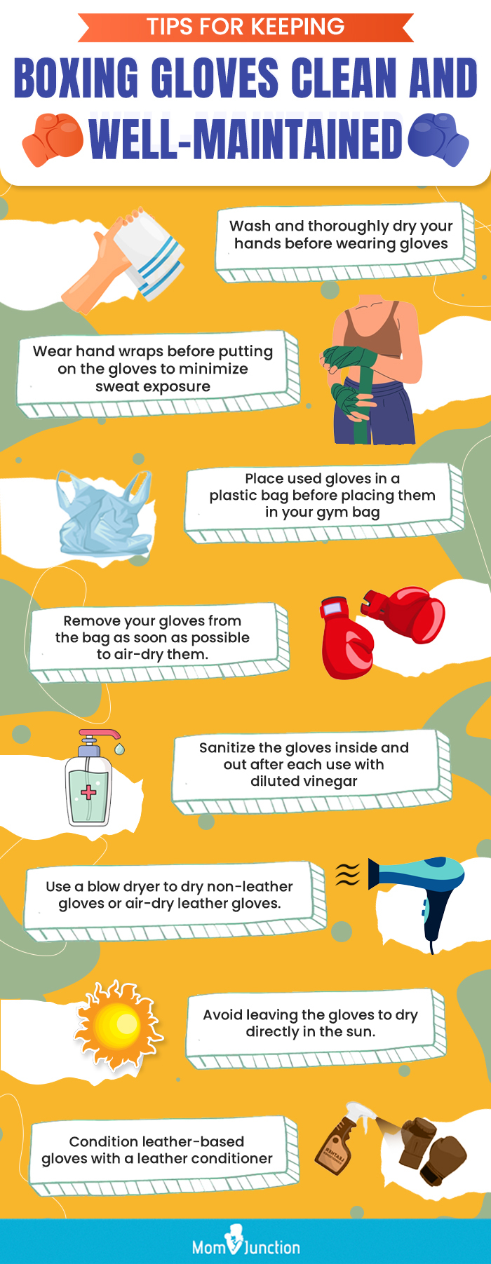 Tips For Keeping Boxing Gloves Clean And Well Maintained (infographic)