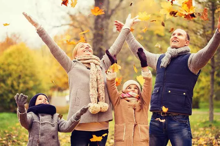 Weather in mind family photo idea