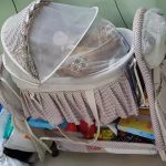 1st Step Polka Dot Cradle With Wheels Heart Print-Cute and classy design-By nupur_gupta