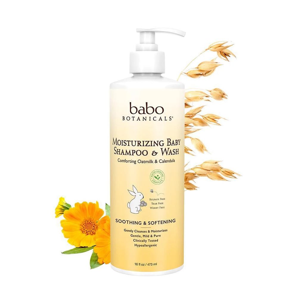 Babo Botanicals Moisturizing Shampoo & Wash Oatmilk Calendula