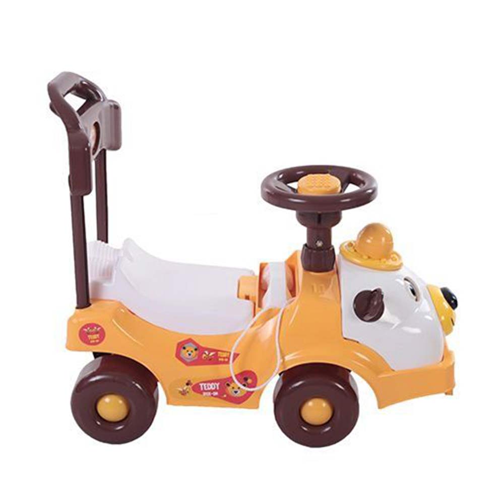 Babyhug Teddy Foot To Floor Ride-On With Steering Wheel & High Backrest
