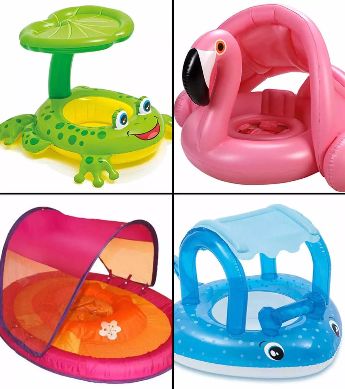 Baby floats are designed for babies to learn to swim and feel their buoyancy.