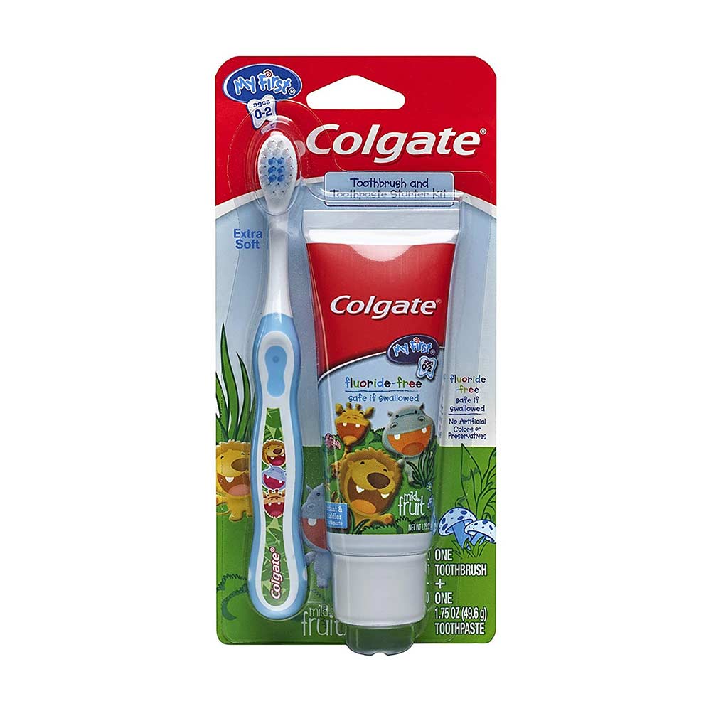 colgate my first toothbrush and toothpaste