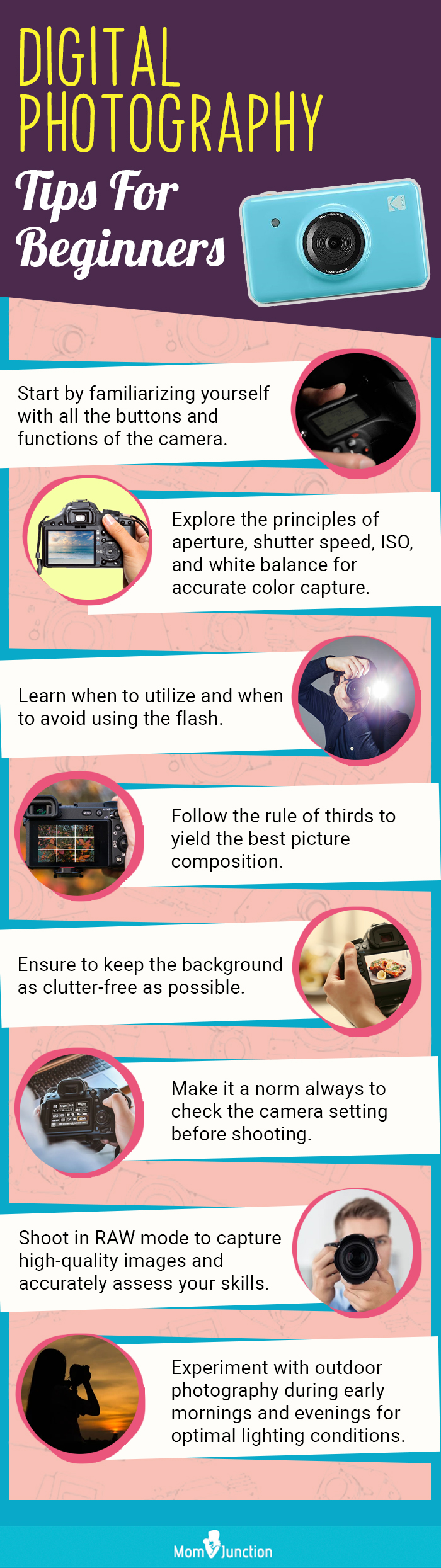 Digital Photography Tips For Beginners(infographic)