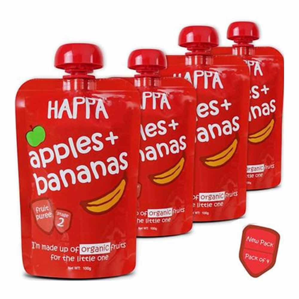 Happa Organic Apple & Banana Fruit Puree Baby Food Reviews, Features