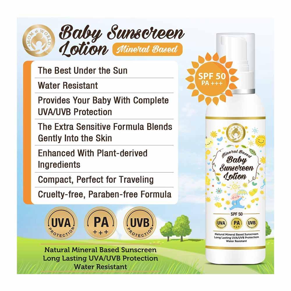 Mom & World Mineral Based Baby Sunscreen Lotion, SPF 50 PA Reviews