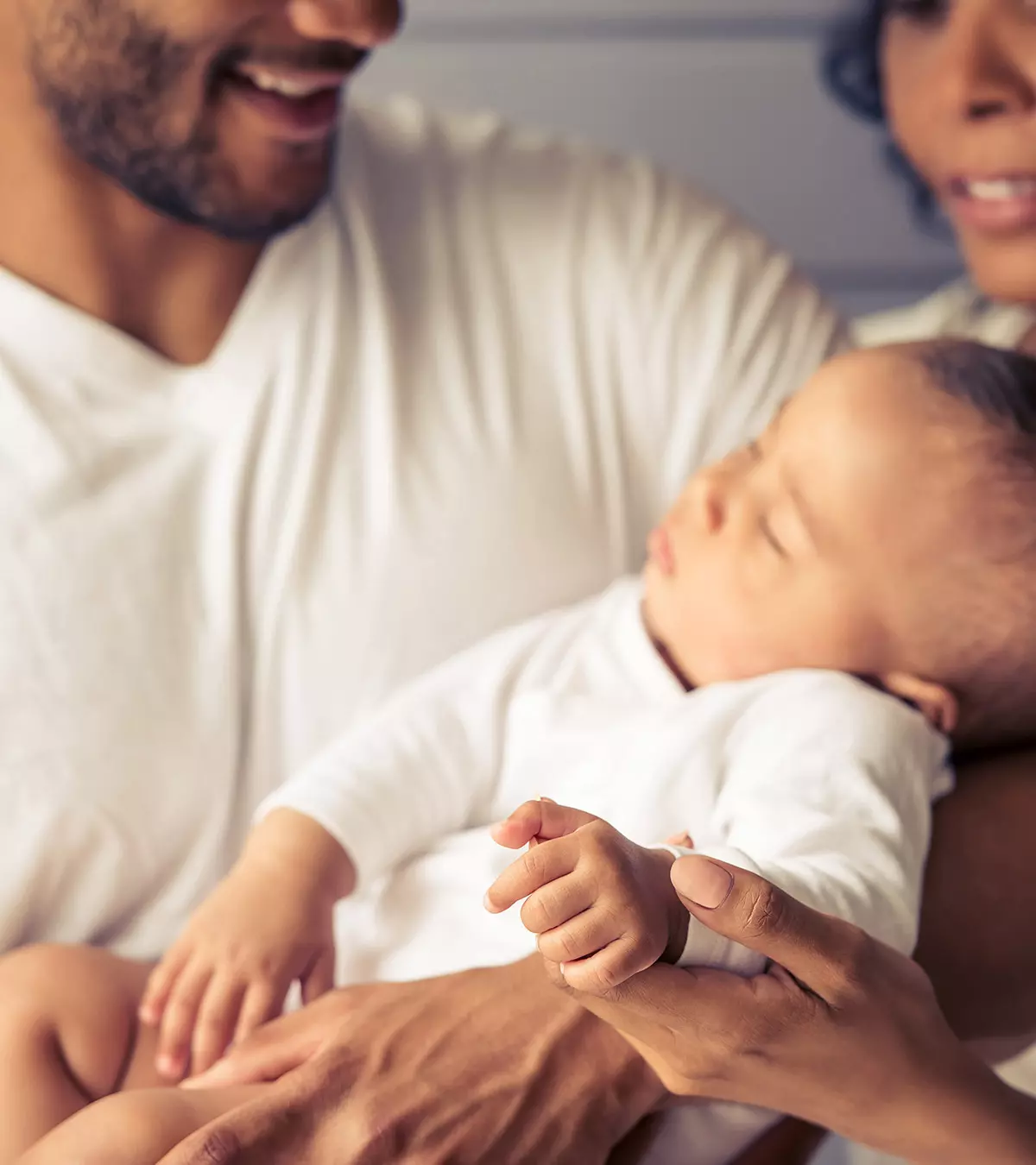 Newborn Baby Girl Greets Dad With A Smile By Instantly Recognizing His Voice