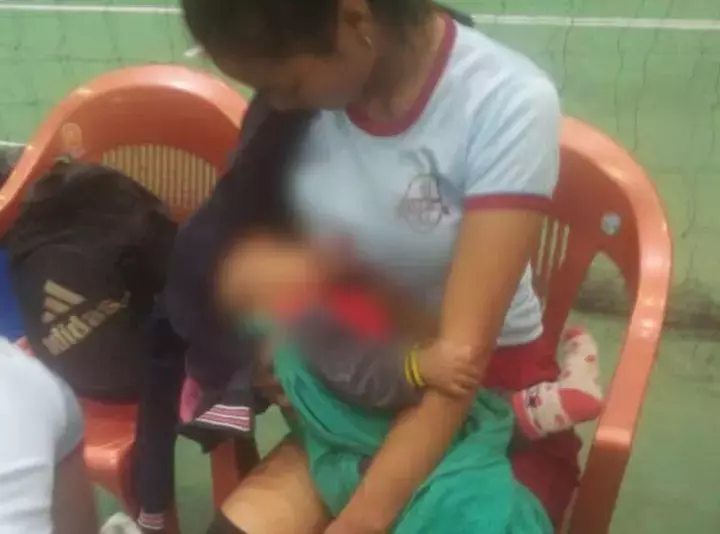 Picture Of Mizoram Volleyball Player Breastfeeding During Halftime Goes Viral – Wins Hearts