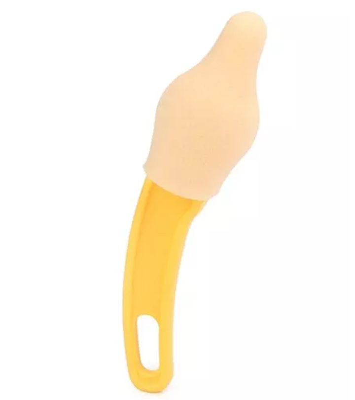 Pigeon Brush For Stretchable Silicone Nipple  Yellow