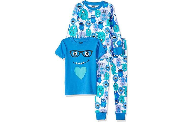 Spotted Zebra Unisex 3-Piece Snug-Fit Cotton Pajama Set