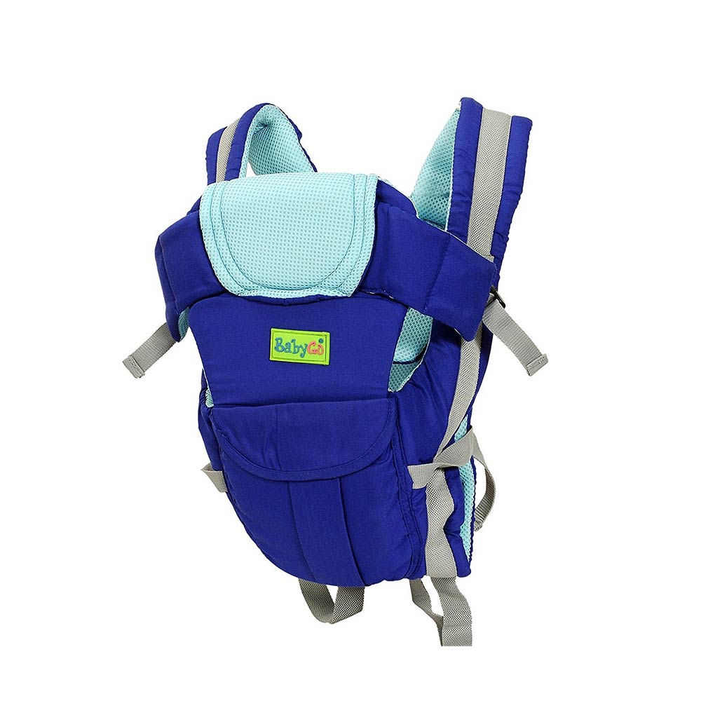 BabyGo 4-in-1 Baby Carrier With Comfortable Cushioned Head Support & Buckle Straps