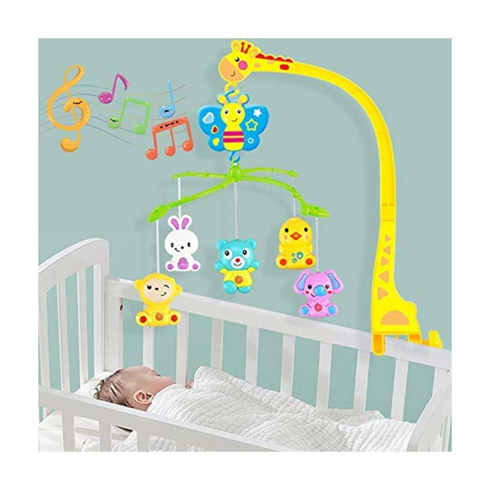 BabyGo Rotating Giraffe Musical Rattle Cot Mobile for Cradle