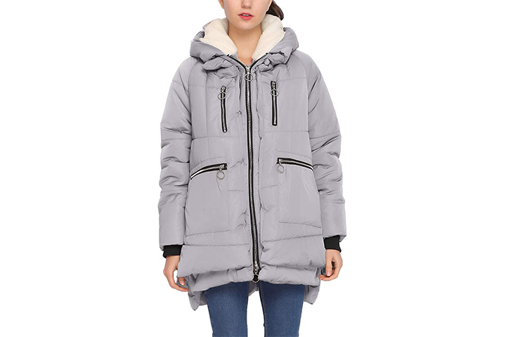 CHERFLY Womens Plus Size Jackets Winter Warm Thickened Long Parka Cotton Coats