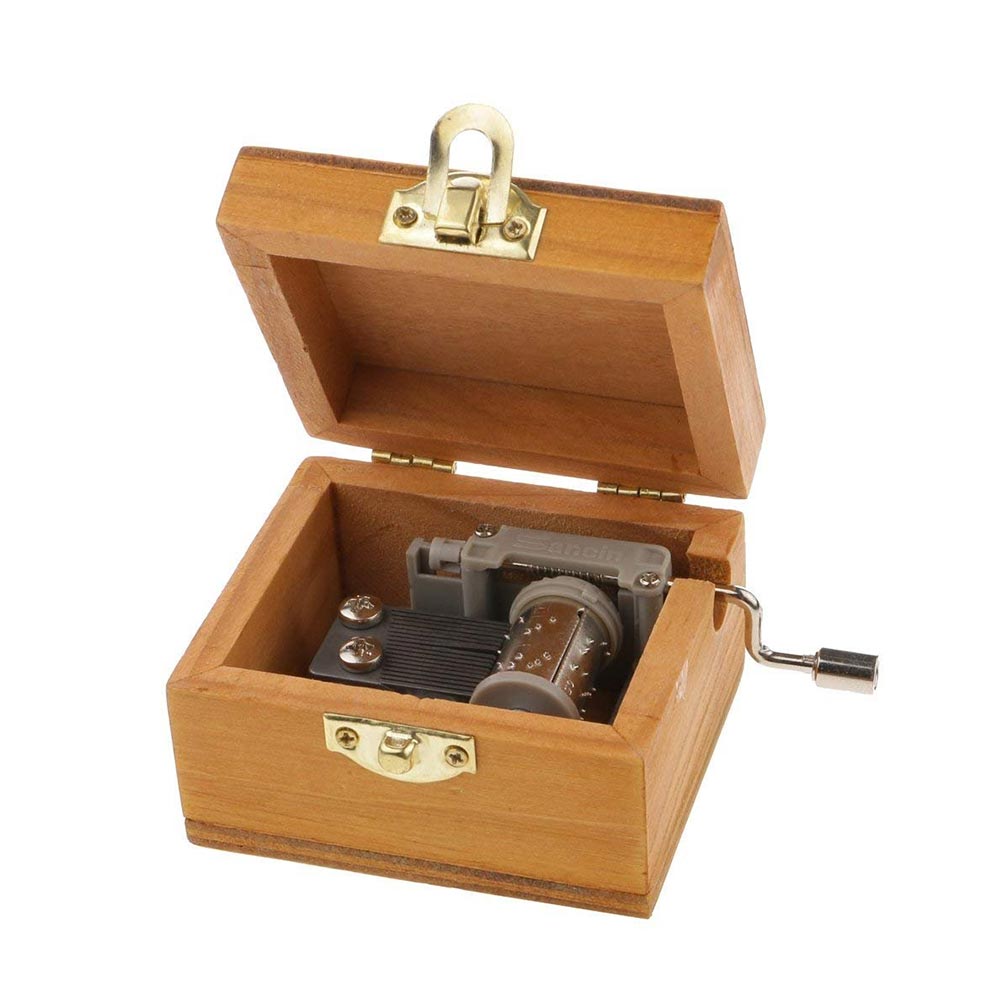 Electomania® Tiny Scenery Wood Music Box Hand-Cranked Melody Box