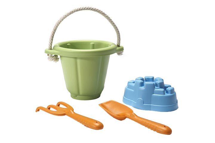 JoyGrow Beach Toys for Kids,Sand Toys Toddlers Beach Pail Shovel Set Sandcastle Building Kits with Mesh Bag for Boys Girls 