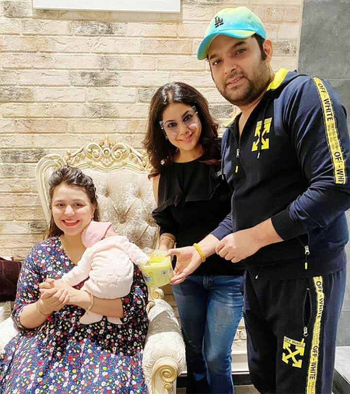 Kapil Sharma And Ginni Chatrath Get Their Daughter Anayra’s Hands And Feet Clay Impression