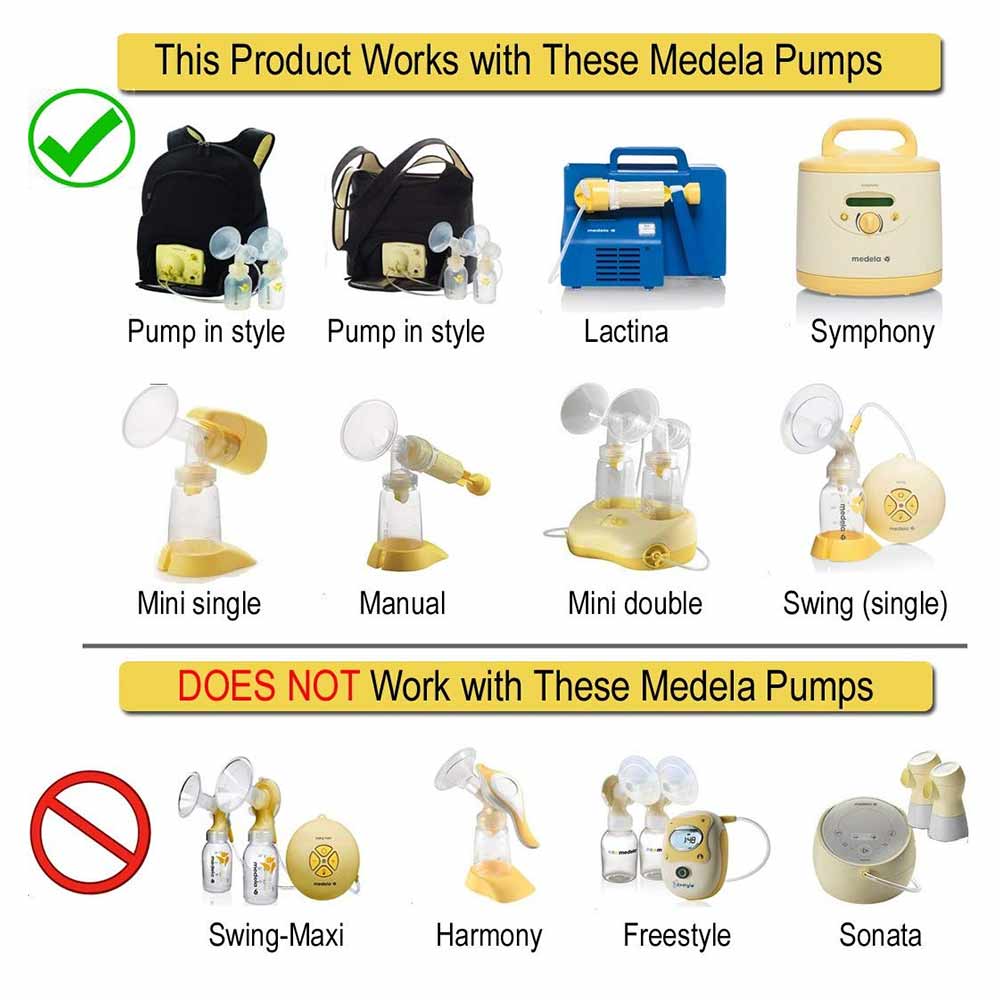 Inc 1 Medium Breastshield and 1 Replacement Tubing Swing Tubing and Breast Pump Kit for Medela Swing Breastpump 1 Membrane 1 Valve Comparable to Medela Personalfit 24mm