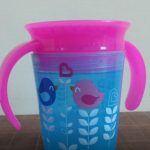 Nuby 1pk No Spill 2-Handle 360 Degree Printed Wonder Cup-360 degrees printed cup-By modi