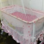 Mee Mee Baby Cradle With Swing And Mosquito Net-Pink cot for gir baby-By rev