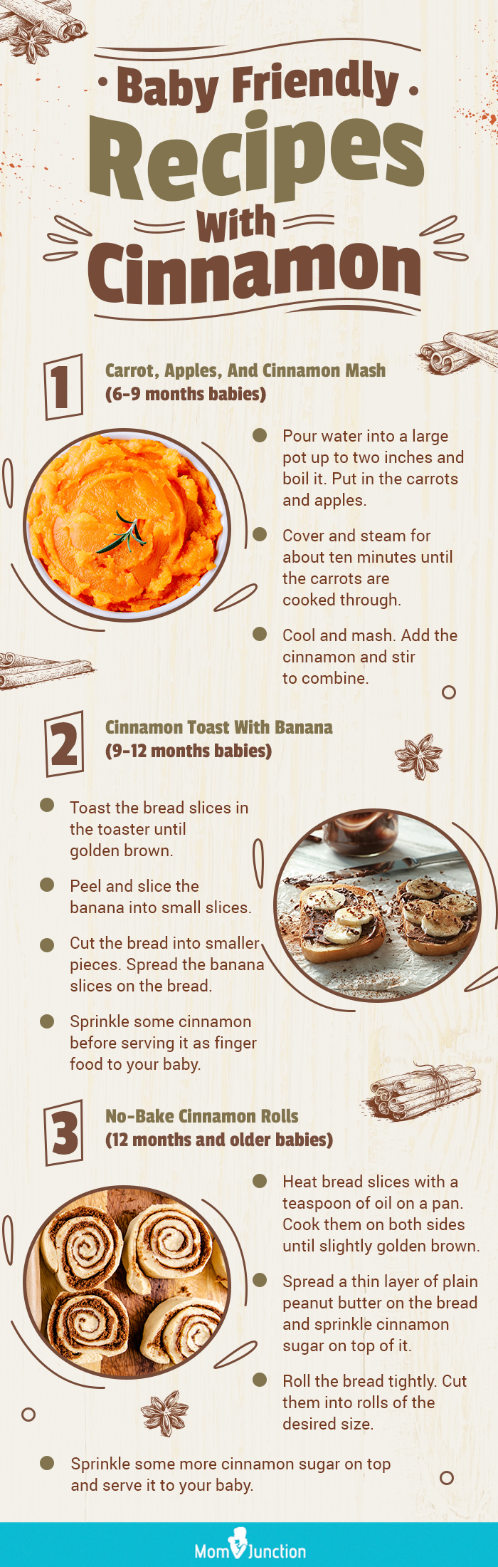 baby friendly recipes with cinnamon (infographic)