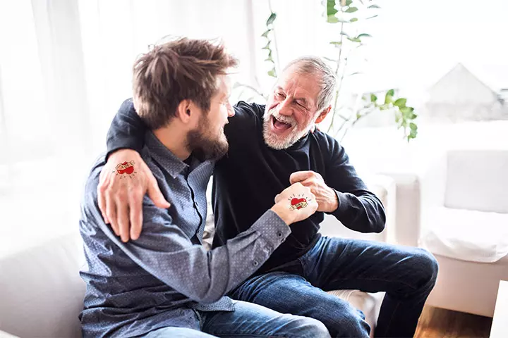 Dad and son heart tattoo father son tattoos