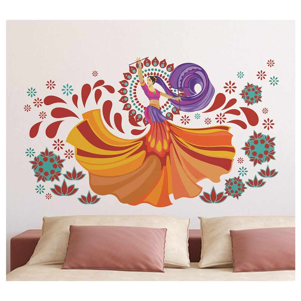 Doodad 'Graceful Traditional Dance Abstract Design' wallsticker