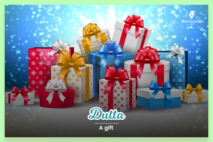 Dutta is a Bengali surname meaning gift