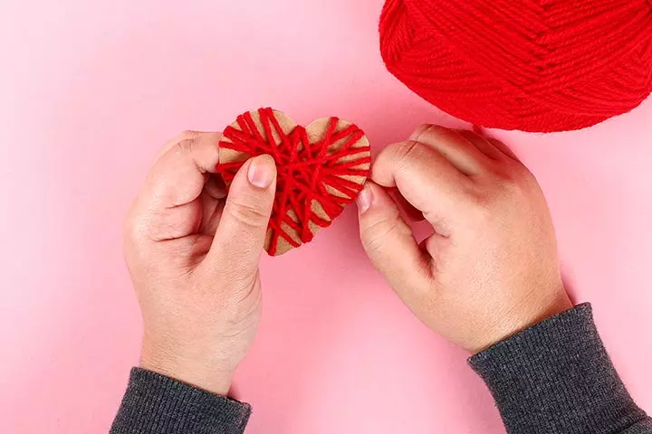 Heart Made From Yarn
