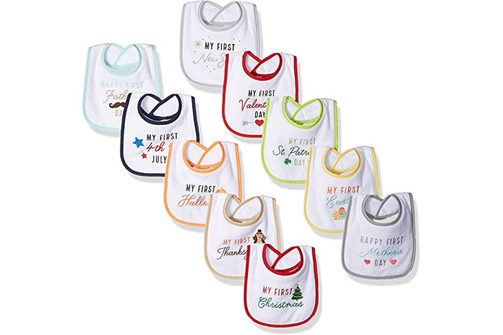 Baby Bibs for Little Boys Breathable and Washable First Holiday Bibs Christmas Bibs for Baby Boy 100% Cotton Bibs for Boys Baby Holiday Bibs Red Tuxedo