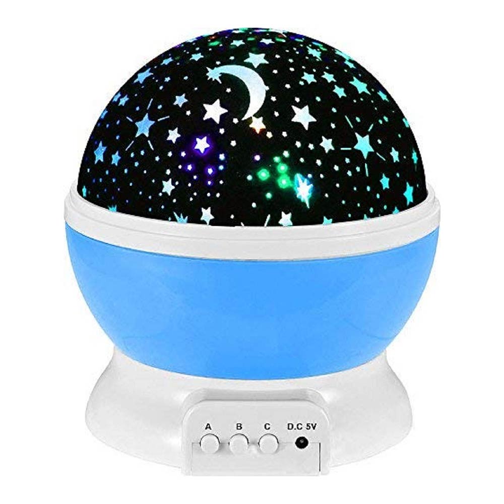 Krupalu Plastic Rotating LED Projector Night Lamp for Baby