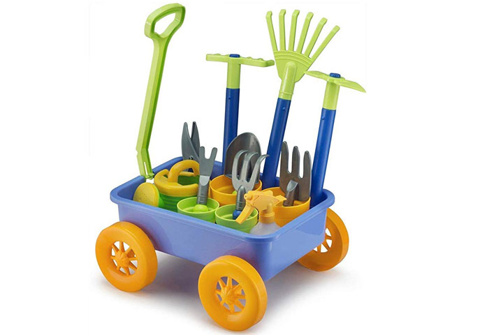 Liberty Imports Garden Wagon & Tools Toy Set For Kids 