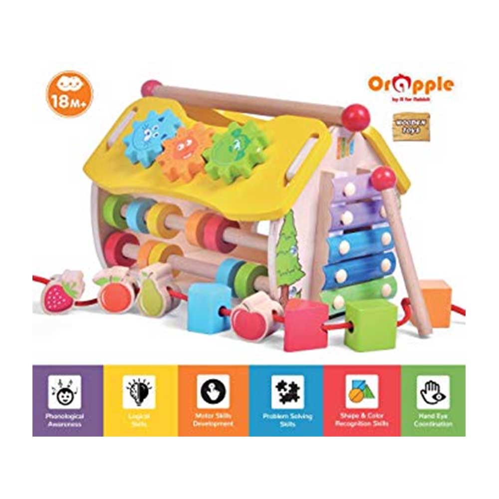 Orapple 6 in 1 Multipurpose Toy Skill House for Kids