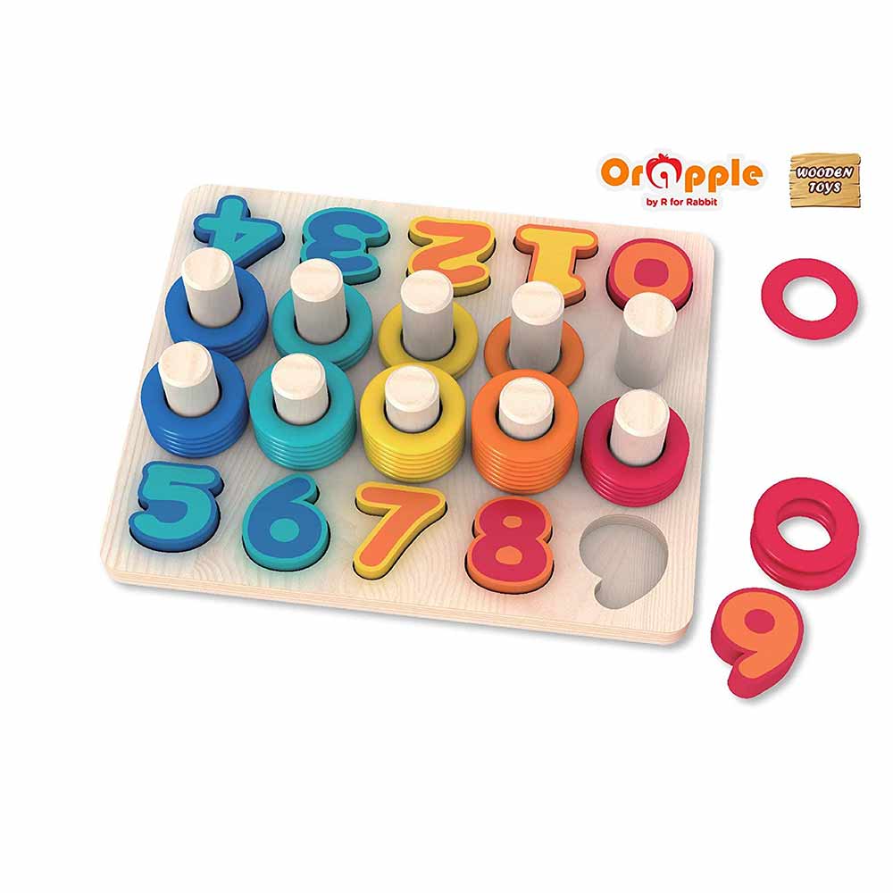 Orapple Toys by R for Rabbit Wooden Stacking Rings