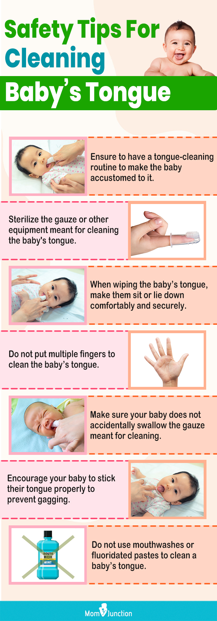 safety tips for cleaning baby’s tongue [infographic]