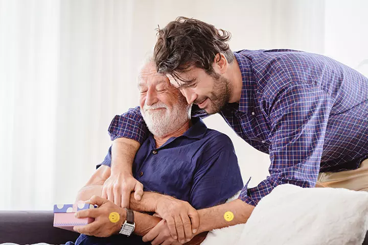 Smiley father son tattoos