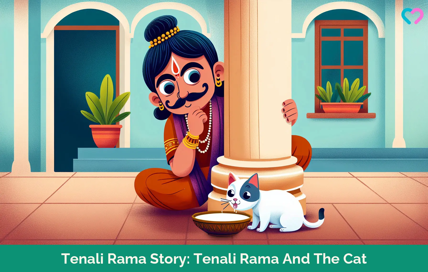 Tenali Rama Story: Tenali Rama And The Cat_illustration