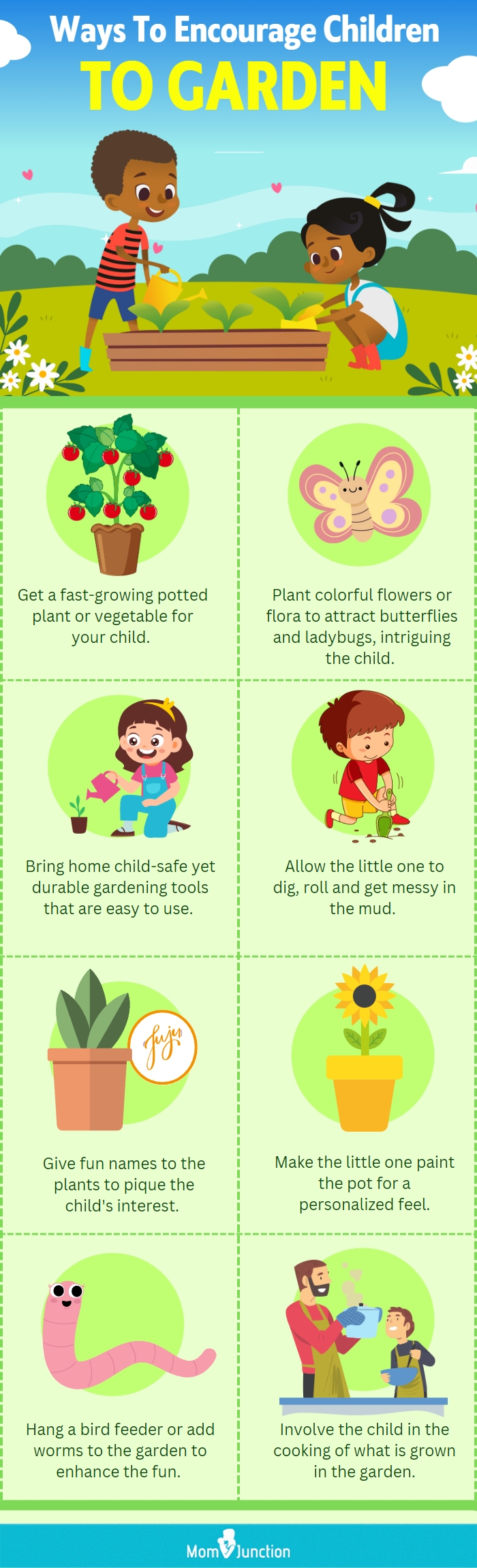Ways To Encourage Children To Garden (infographic)