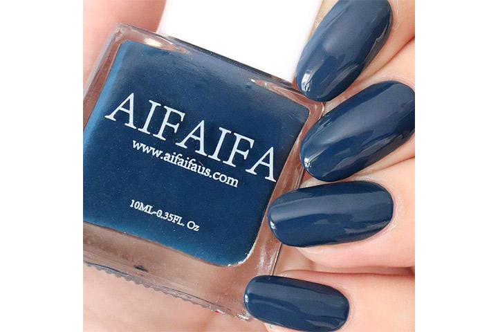 AIFAIFA Blue Nail Polish, Long-Lasting Winter Nail Polish