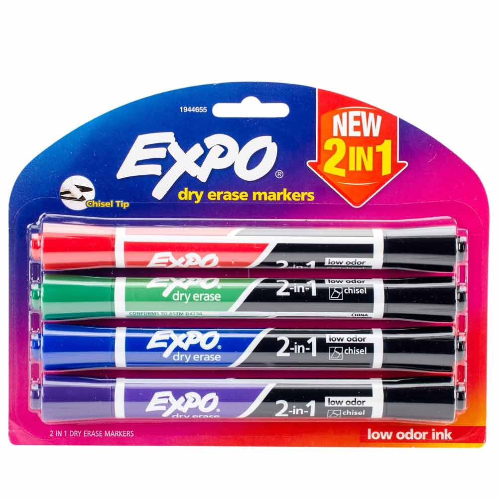 EXPO Dry Erase 2-in-1 Markers