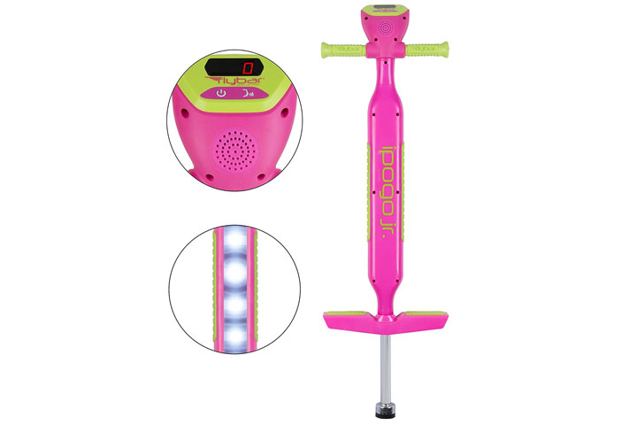 FlybariPogo Jr. Interactive Pogo Stick For Kids Boys Girls Aged 5+, 40 to 80 lbs