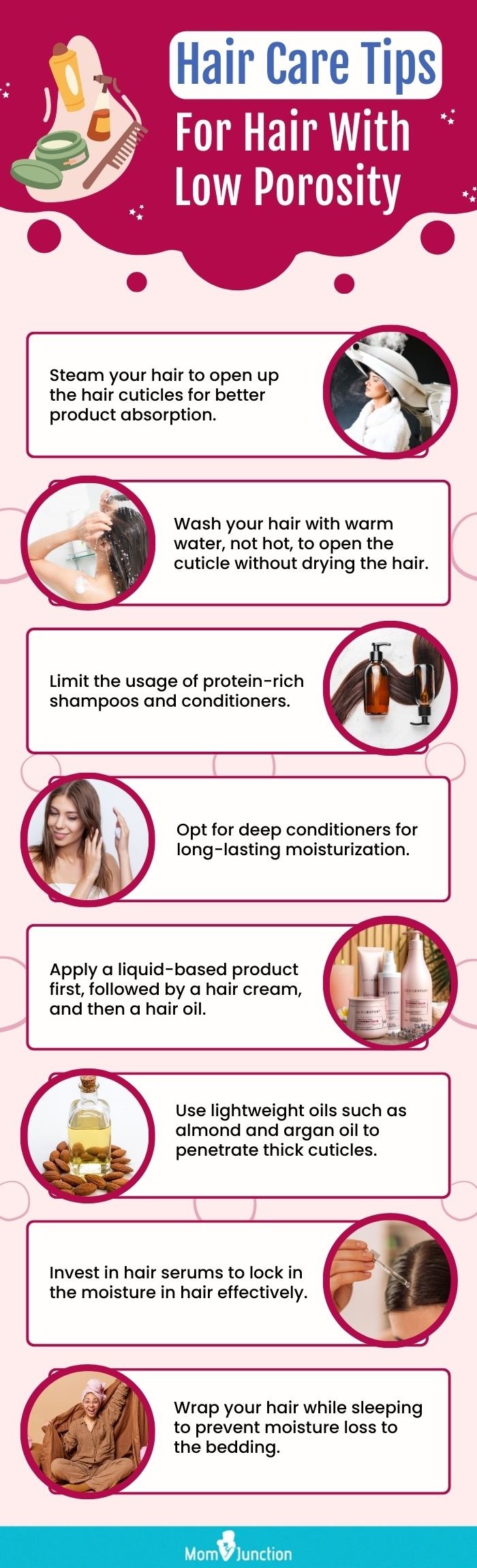 Hair Care Tips For Hair With Low Porosity (infographic)