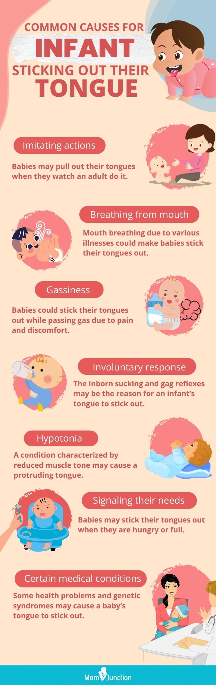 why do babies stick their tongue out (infographic)