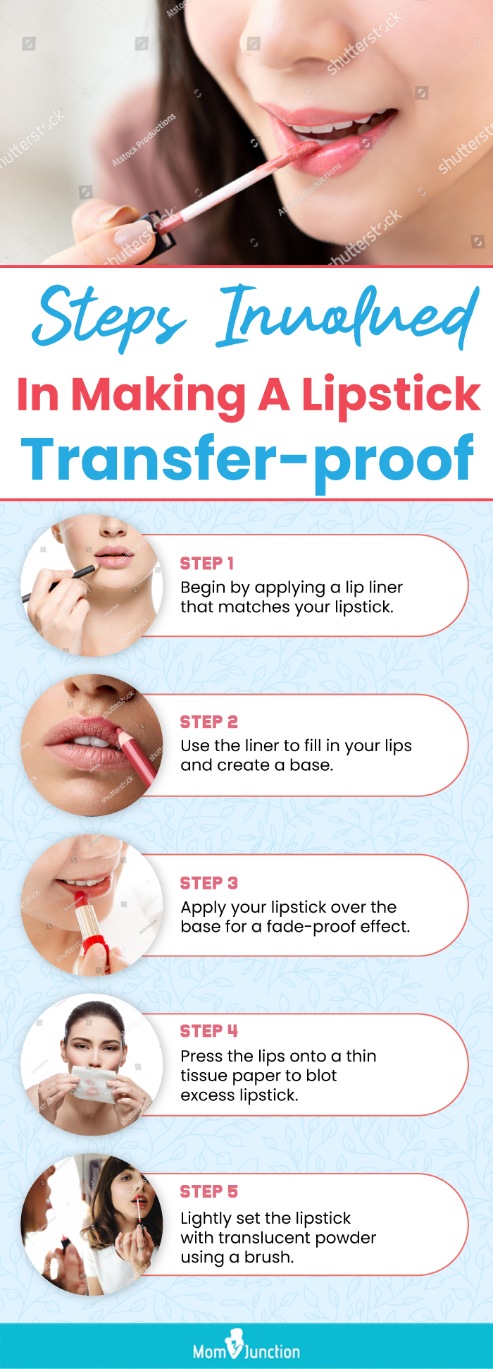 Steps Involved In Making A Lipstick Transfer proof(infographic)