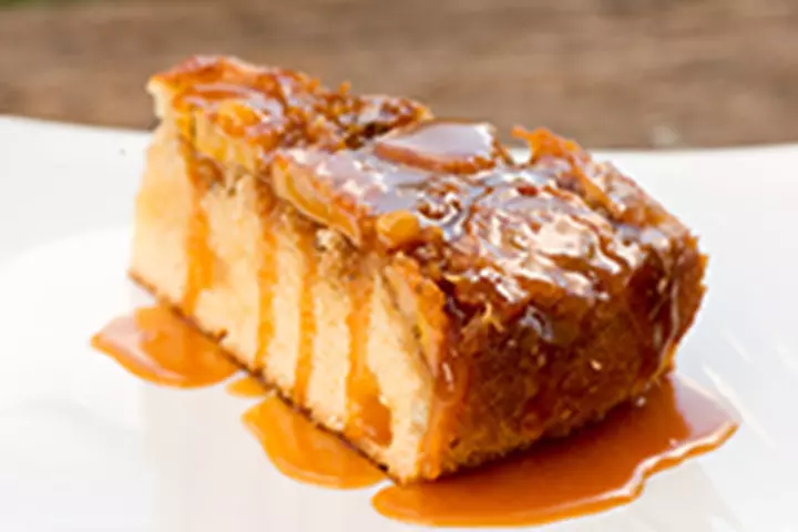 Upside Down Sticky Banana Cake