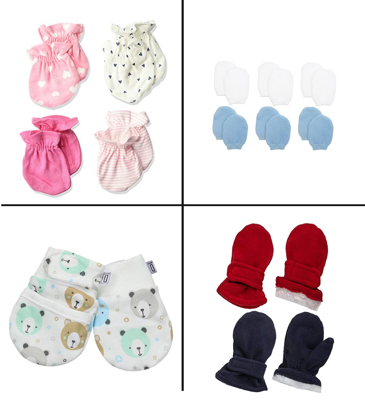 Babies 4pk Mittens Set Warm and Cosy Winter Deal Clean Offer Bargain 