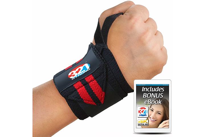 321 STRONG Wrist Wraps 14 Inch Professional Grade With Thumb Loops