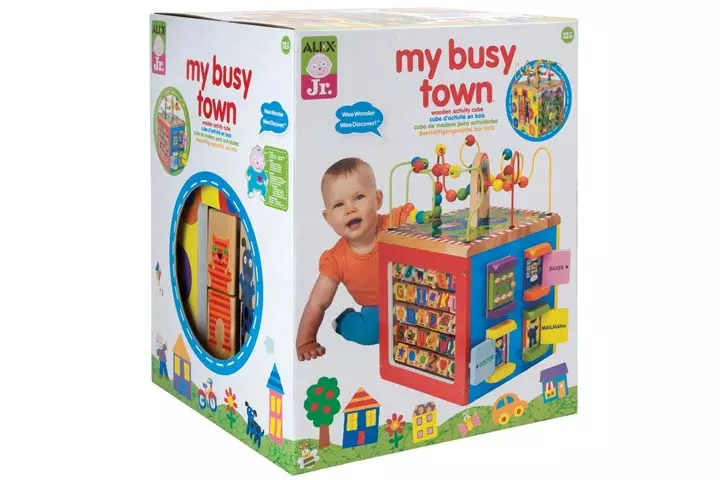 ALEX Toys My Busy Town Wooden Activity Cube