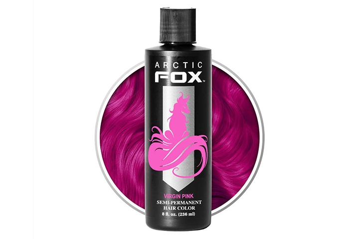 1. Arctic Fox Semi-Permanent Hair Color Dye (8 Fl Oz, VIRGIN PINK) - wide 1