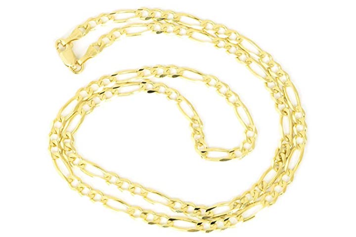 Beauniq Unisex Gold Figaro Classic Chain